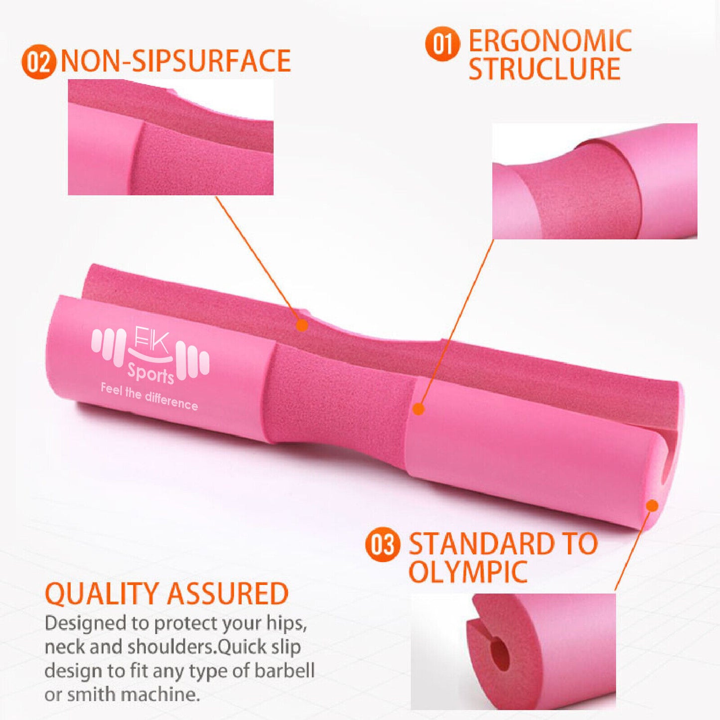 Ultimate Barbell Pad for Weight Lifting - Squat Bar Foam Padding for Neck & Shoulder Protection