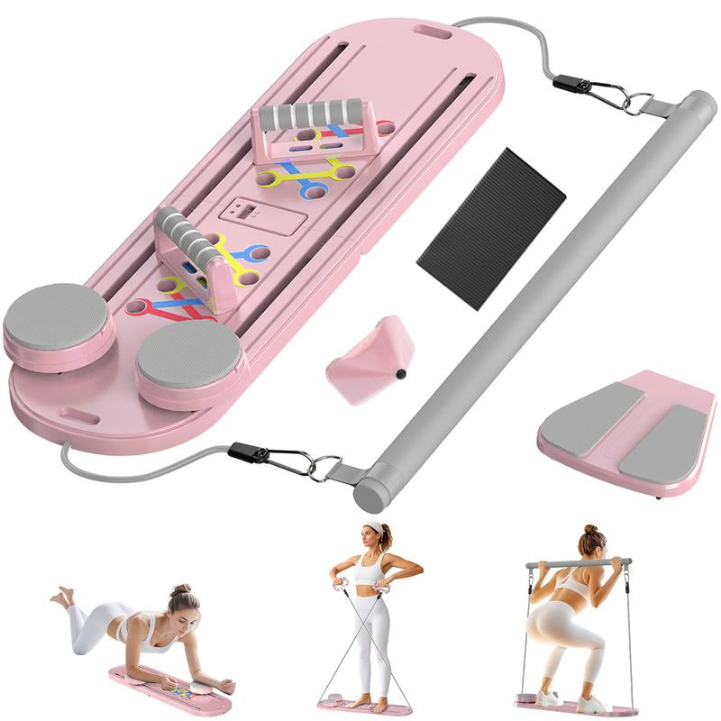 Transform Your Home Workouts with the 15-In-1 Pilates Board & Exerciser Kit - Ultimate Full-Body Fitness Solution!