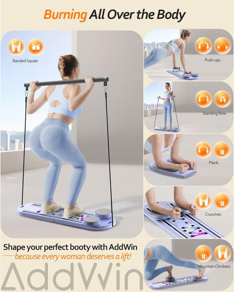 Transform Your Home Workouts with the 15-In-1 Pilates Board & Exerciser Kit - Ultimate Full-Body Fitness Solution!