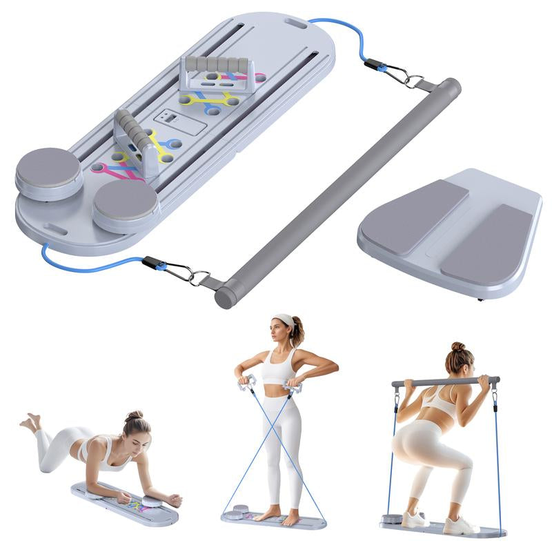 Transform Your Home Workouts with the 15-In-1 Pilates Board & Exerciser Kit - Ultimate Full-Body Fitness Solution!