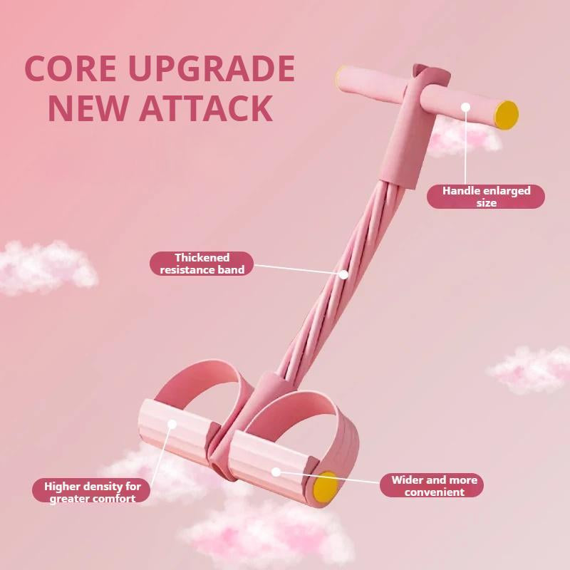 Ultimate 6-Strand Heavy Duty Abdominal Crunch Machine – Enhance Leg & Core Workouts with Sit-Up Assist, Portable Home Gym Equipment, Non-Slip Foot Pedal & Resistance Bands
