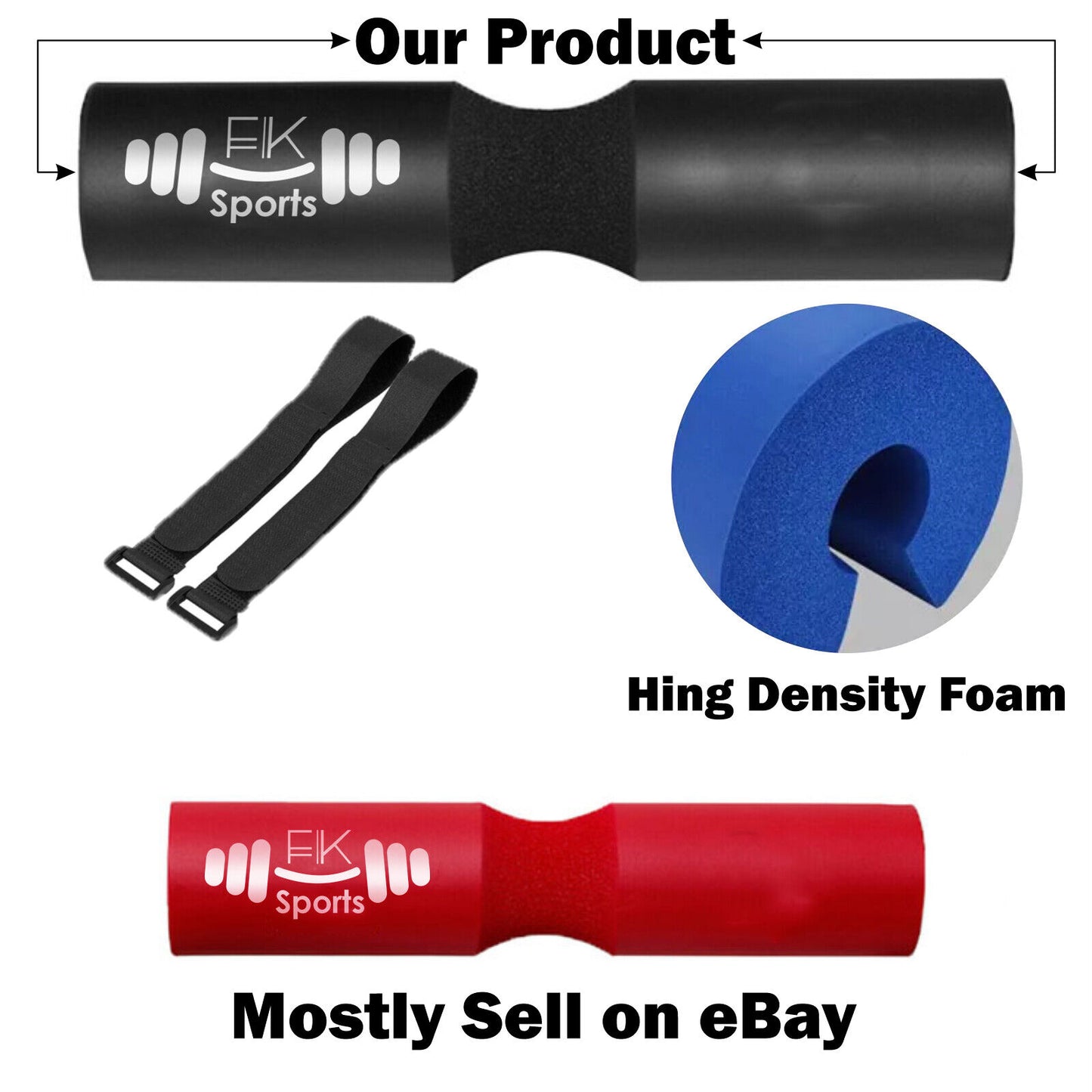 Ultimate Barbell Pad for Weight Lifting - Squat Bar Foam Padding for Neck & Shoulder Protection
