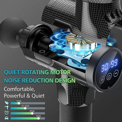 30 Level Massage Gun Fascia Deep Muscle Relax Body Neck Massager Electric Fitness Equipment Noise Reduction Male Female