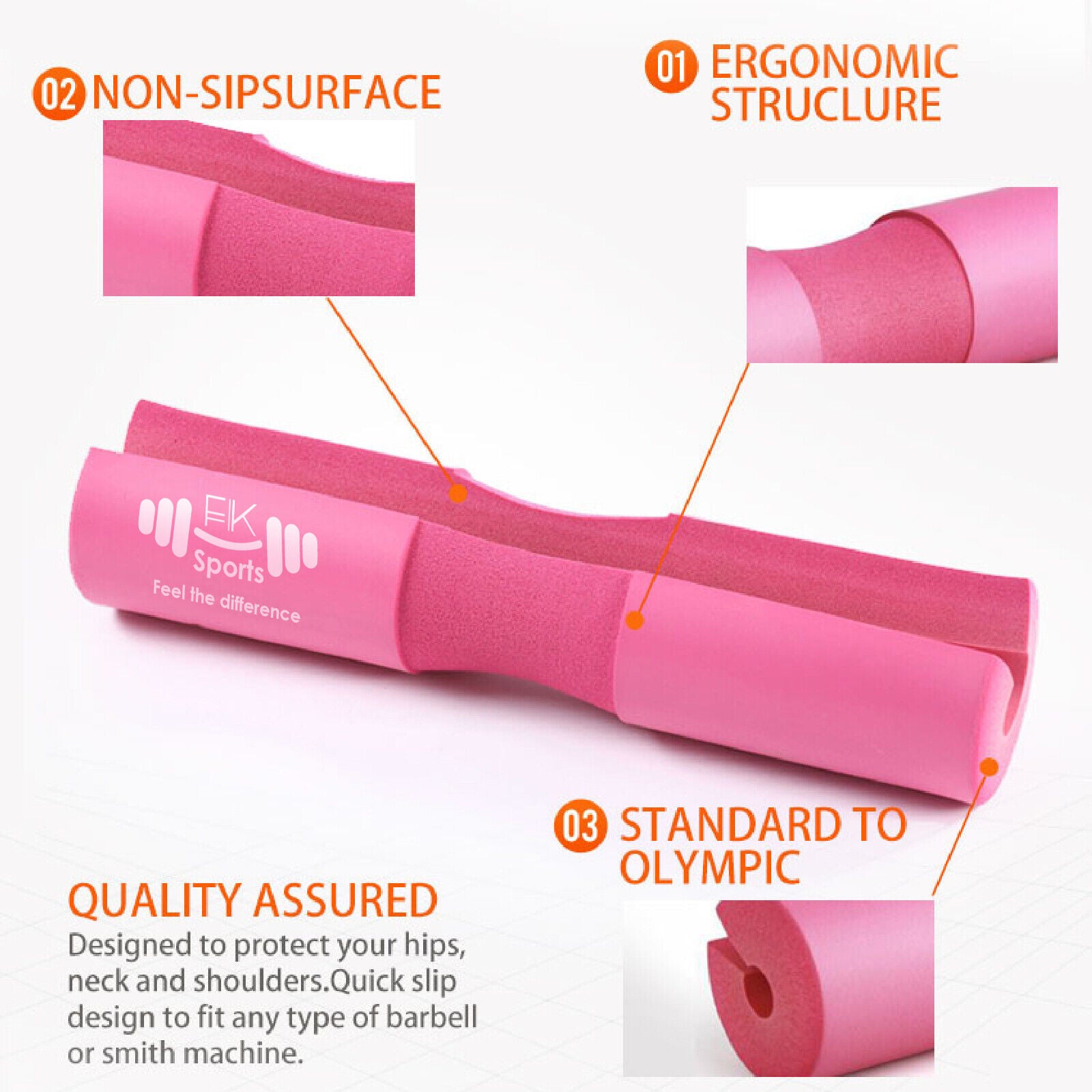 Ultimate Barbell Pad for Weight Lifting - Squat Bar Foam Padding for Neck & Shoulder Protection