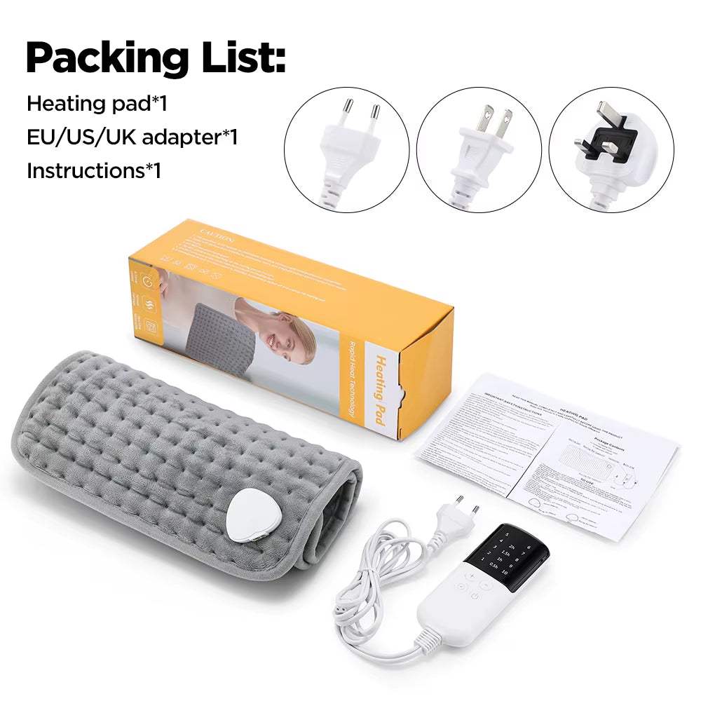 30X60Cm Electric Blanket 9 Levels Hot Compress Pad for Legs Back Hands Warmer Adjustment Temperature Fast Heating Thermal Mat