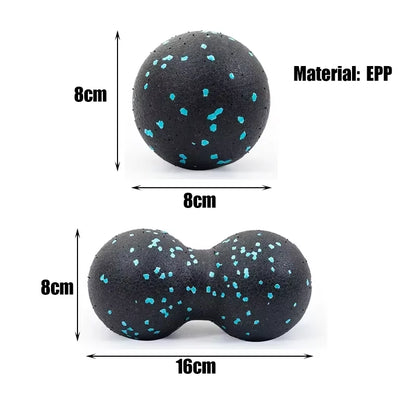 EPP 8Cm Peanut Balls Body Massage Fascia Ball High Density Muscle Relaxation Lacrosse Fitness Yoga Myofascia Ball Relieve Pain