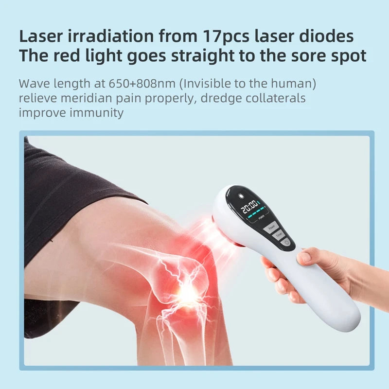 NEW 650Nm & 808Nm Low-Level Laser Device Cold Laser for Pain Relief & Physical Therapy Health Care