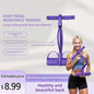 Ultimate 6-Strand Heavy Duty Abdominal Crunch Machine – Enhance Leg & Core Workouts with Sit-Up Assist, Portable Home Gym Equipment, Non-Slip Foot Pedal & Resistance Bands